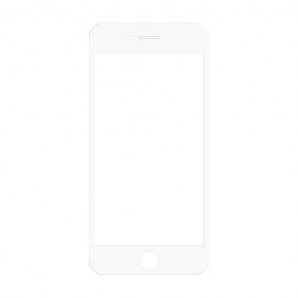 Folie Protectie ecran antisoc , Full Glue , Apple iPhone 6 / 6S Plus , Tempered Glass 10D , Full Face , Alb Bulk