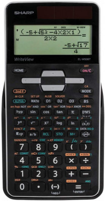 Calculator Stiintific, 16 Digits, 640 Functii, 161x80x15 Mm, Dual Power, Sharp El-w506tbsl - Argint foto