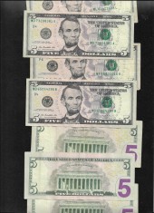 Statele Unite ale Americii USA SUA 5 dollars dolari 2013 F-VF pret pe bucata