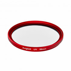 Filtru UV KnightX rosu 52 mm Slim sticla optica foto