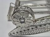 Superba tava vintage argintie