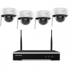 Kit supraveghere video wireless, HIKVISION, 4 camere DOME 2MP cu NVR 4 canale foto