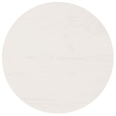 vidaXL Blat de masă, alb, &Oslash;40x2,5 cm, lemn masiv de pin