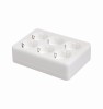 Prize aplicate cu 6 posturi schuko 16A, bloc prize alb de perete IP20