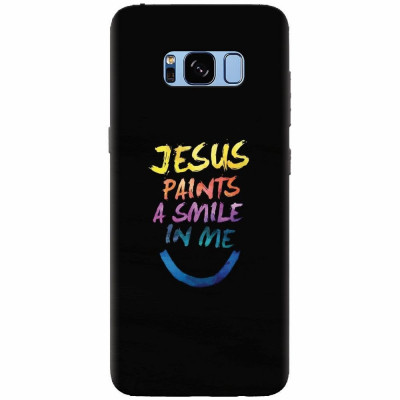 Husa silicon pentru Samsung S8, Jesus Paints A Smile In Me foto