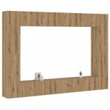 VidaXL Set dulap TV 8 piese montat pe perete Stejar artizanal