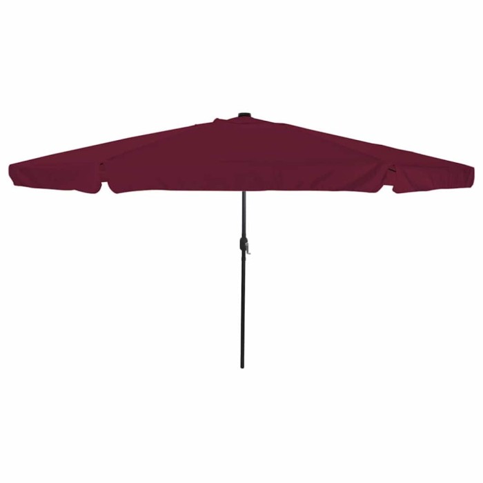 vidaXL Parasol de Grădină Roșu, Negru 395 x 395 x 245 cm