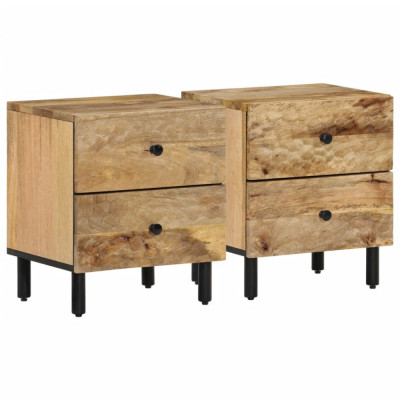 vidaXL Noptiere, 2 buc., 40x33x46 cm, lemn masiv de acacia 356890 foto