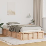vidaXL Cadru de pat cu depozitare Maro 90 x 200 cm Lemn masiv de pin