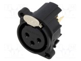 Conector XLR soclu mamă PIN 3 drept pentru PCB AMPHENOL