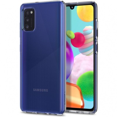 Husa TPU Spigen Liquid Crystal pentru Samsung Galaxy A41, Transparenta ACS00876 foto