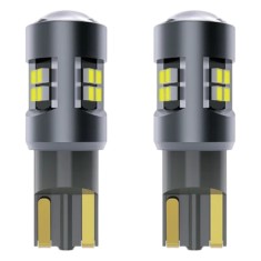 Set 2 x Becuri auto T10 W5W 16SMD, 6000K, 1850lm, 12V, lupa foto