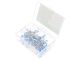 Set LED-uri Albastre 3mm 100buc 2,7-3,4V &icirc;n Cutie Plastic