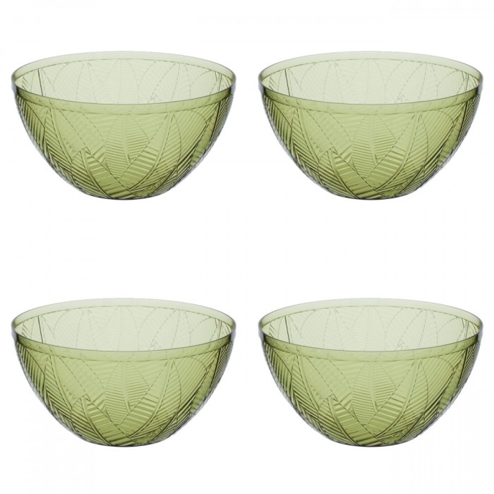 Set boluri, 4 piese, 4 l, Plastic, Verde