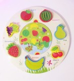 Cumpara ieftin Puzzle lemn 2 in 1 -Fructe, TOY World Int.