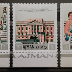 BC599, Ajman 1972, serie regina Elisabeta a II-a