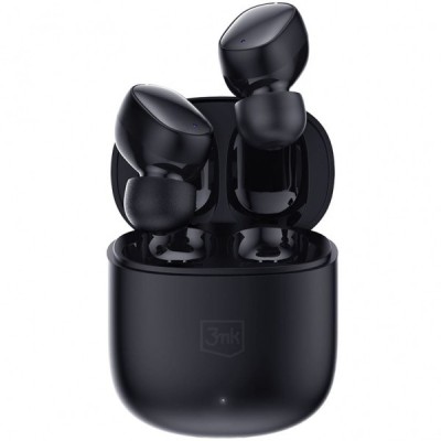 Handsfree Bluetooth 3MK FlowBuds, TWS, Negru foto