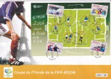Franta 2006 - Cupa Mondială de Fotbal - Germania, Colita, FDC Extra mare si F. RAR (VEZI NUMEROTAREA BLOCULUI !)