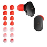 Cumpara ieftin Set 14 Eartip kwmobile pentru Sony WF-1000XM3/WF-1000XM4, Silicon, Rosu/Alb , 50710.09