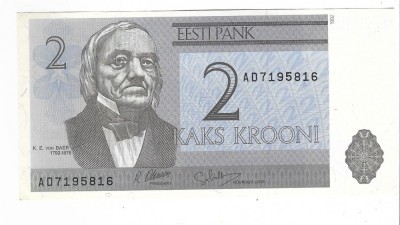 Bancnota 2 krooni 1992 - Estonia foto