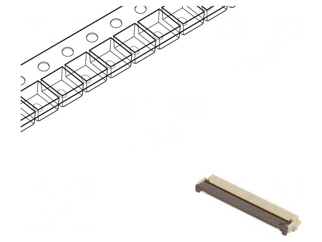 Conector FFC/FPC Orizontal 45 Pini ZIF