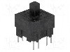 Microintrerupator 12.6x12.6mm, ON-(ON), DPST-NO + DPST-NC, MEC - 15401