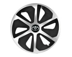 Set 4 capace roti Roco dual crom R13 pentru gama auto Toyota foto