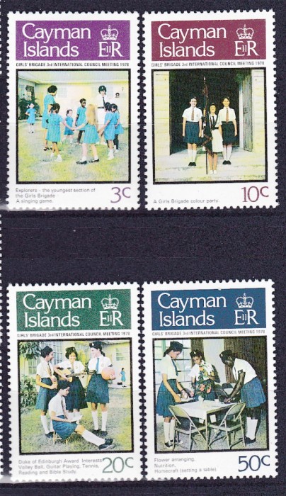 DB1 Cercetasi Fete 1978 Cayman Ins. 4 v. MNH