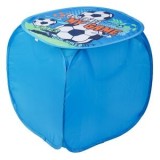 Cos Textil Pliabil cu Capac pentru Jucarii model Fotbal 45x45x45cm, CMCLASS
