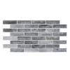 Panou decorativ,&nbsp;PVC, model caramida 3D, nuante gri inchis, 96x48.5 cm, Artool