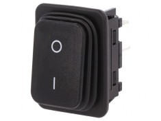 Comutator Basculant DPST ON/OFF 20A 250V Negru IP65