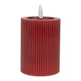 Cumpara ieftin Lumanare ceara rosie cu led &Oslash; 8x13 cm
