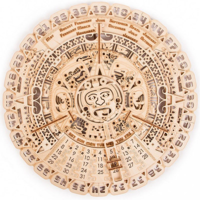 Puzzle 3D din lemn calendar Mayan StarHome GiftGalaxy foto
