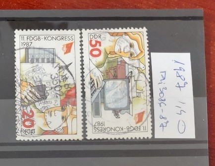 TS21 - Timbre serie DDR 1987 Mi 3086-87