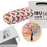 Cumpara ieftin Set cadou toc ochelari si oglinda din pluta