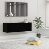 vidaXL Comodă TV, negru, 100 x 30 x 30 cm, lemn prelucrat