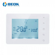Termostat pentru centrala termica pe gaz si incalzire in pardoseala BeOK BOT-X306 alb foto