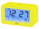 Ceas desteptator cu LCD SLD 3P50 termometru calendar galben Trevi