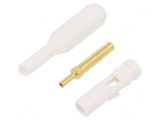 Soclu Banană 2mm Aurit Alb 38.2mm