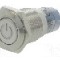 Intrerupator anti-vandalism, ON-ON, &Oslash;16mm, ONPOW - LAS2GQF-11ZDT/B/12V/S