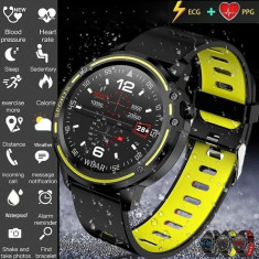 Ceas SmartWatch Microwear L8 GT, IP68, PPG, Modernizare, verde foto