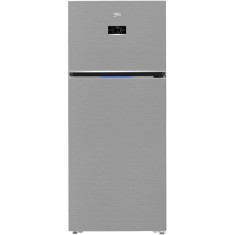 Frigider cu doua usi Beko B5RDNE594ZXB, 557 l, No Frost, HarvestFresh, Everfresh+, AeroFlow, Display, Clasa E, H 186 cm, Metal Look