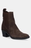 Marc O&#039;Polo cizme din piele &icirc;ntoarsă Luna culoarea maro, cu toc drept, 50718457103300