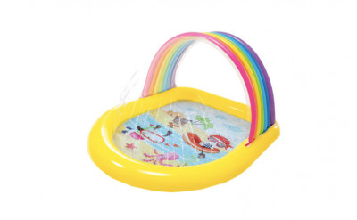 Piscina gonflabila copii Rainbow arch spray foto