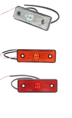 Lampa laterala cu LED de gabarit rosie 24V foto
