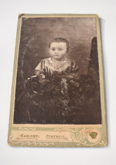 Fotografie pe carton Cabinet Portrait Souvenir - Copil cca. 1900 foto