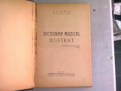 Dictionar muzical ilustrat , A. L. Ivela foto