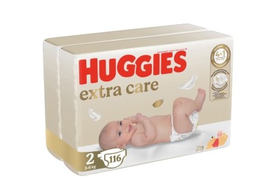 Pachet Scutece Huggies Extra Care 2, Jumbo, 3-6 kg, 116 buc foto