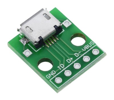 Adaptor PCB microUSB la DIP female 5pin (m.1285) foto