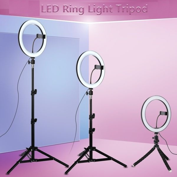 Ring Light 26cm lumina rece/calda - trepied si suport - pt makeup, vlog, tik -tok | Okazii.ro